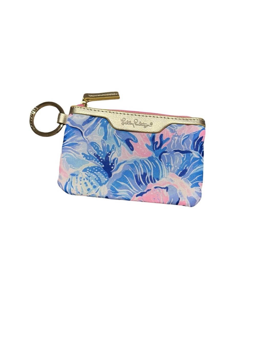 Lilly Pulitzer Floral Keychain Card Pouch with ID Slot
